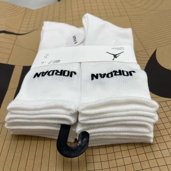 Jordan Athletic White Crew Socks - 6 Pair - Picture 7 of 16